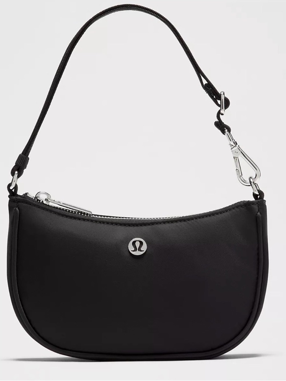 NWT Lululemon City Essentials Mini Shoulder Bag 1L Black Silver Accents
